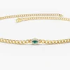 Sterling silver bracelet featuring a Premium CZ emerald