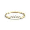 Curved wedding ring in 925 sterling silver with gold plating
