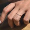 925 Sterling Silver Curved Wedding Ring with premium CZ sparkle