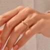 925 Silver Curved Wishbone Wedding Ring - Image 4