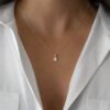 925 Silver Cushion Diamond Necklace - Image 12