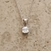 925 Silver Cushion Diamond Necklace - Image 2