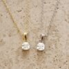 925 Silver Cushion Diamond Necklace - Image 6