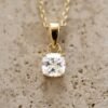 925 Silver Cushion Diamond Necklace - Image 8