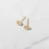 Nickel-free flower stud earrings with hypoallergenic finish