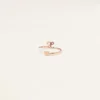925 Silver Dainty Initial Heart Ring