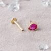 925 Silver Dainty Piercing Earrings - Image 2