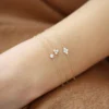 Minimal bracelet with premium CZ diamond clusters along the chain