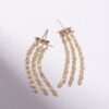 925 Silver earrings with graceful chain detailing and sparkle