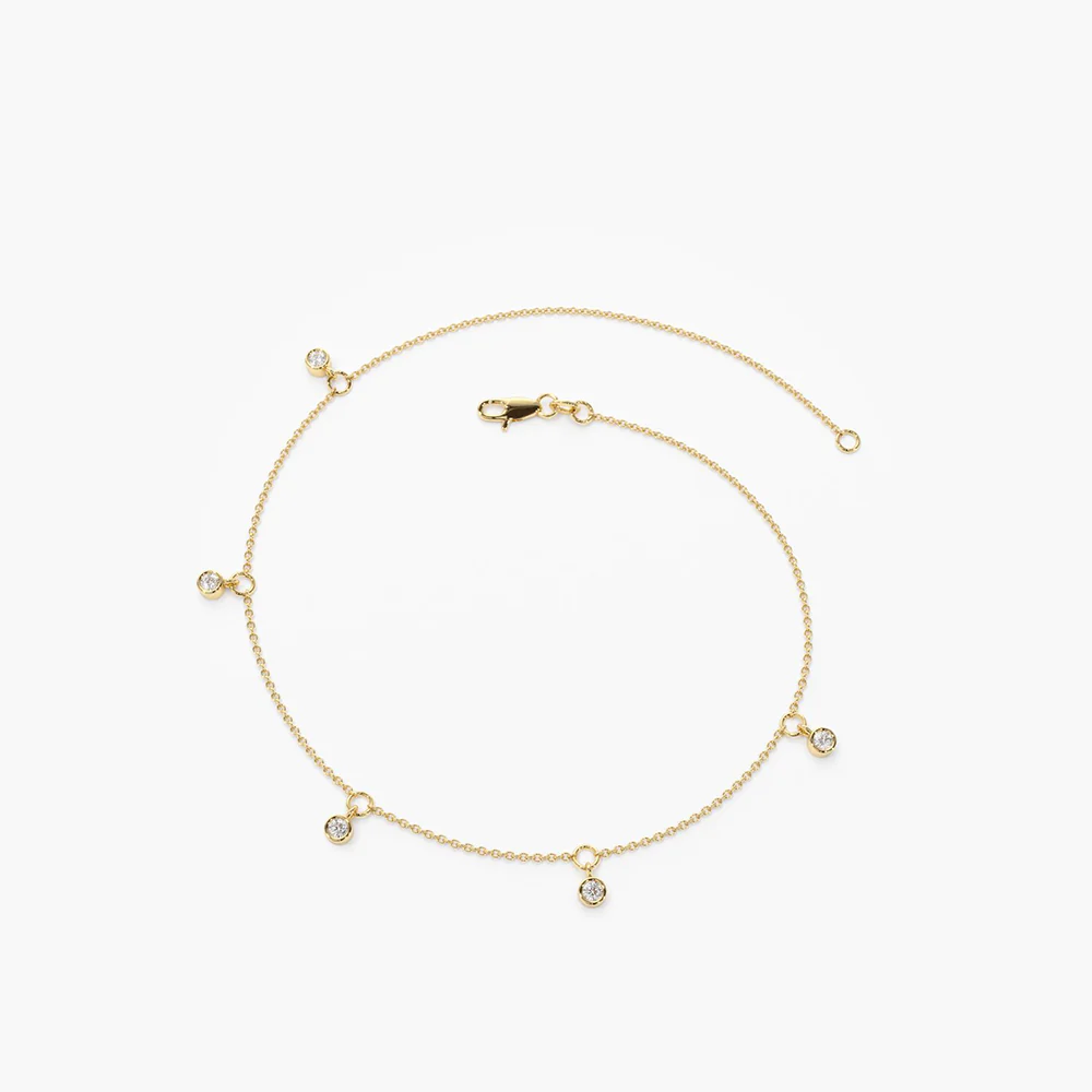 925 Silver Dangling Solitaire Bracelet - Image 3