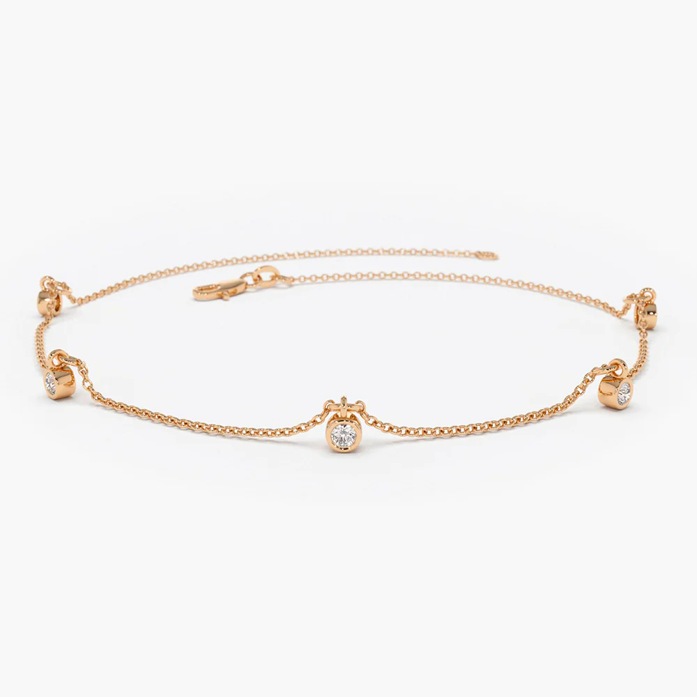 925 Silver Dangling Solitaire Bracelet - Image 6