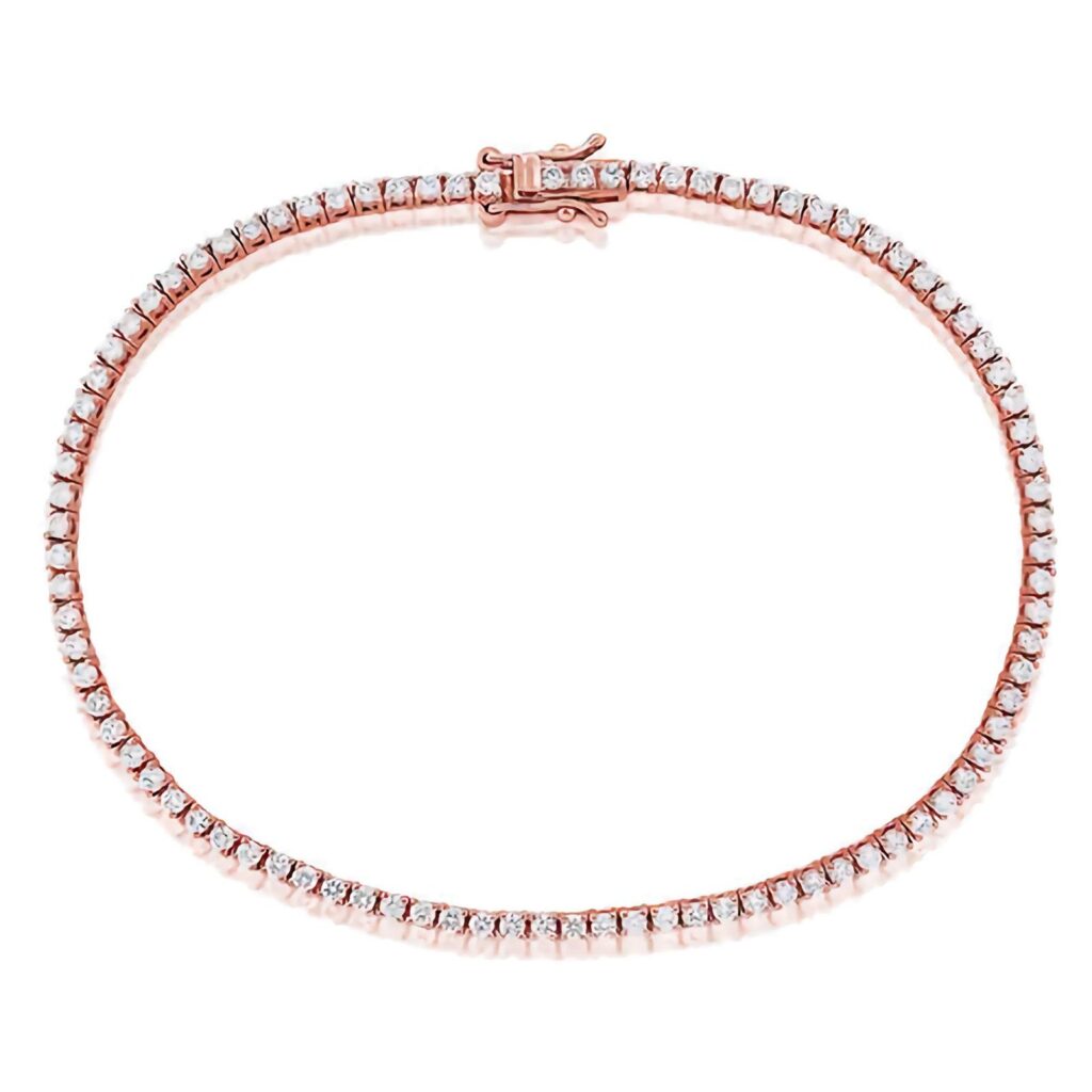 925 Silver Delicate Diamond Tennis Bracelet