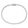 925 Silver Delicate Diamond Tennis Bracelet - Image 2