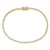 925 Silver Delicate Diamond Tennis Bracelet - Image 3