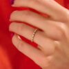 Gold-plated wedding band ring with bold vintage-inspired detail