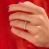 Gold-plated 925 Sterling Silver ring with polished finish