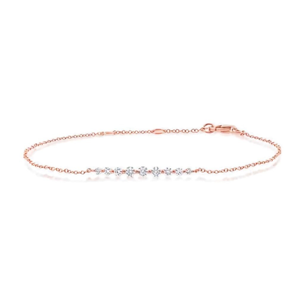 925 Silver Diamond Bar Bracelet