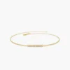 925 Silver Diamond Bar Bracelet with sleek minimalist bar design