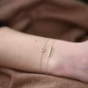 925 Silver Diamond Bar Bracelet featuring premium CZ diamond stones