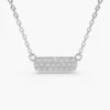 925 Silver Diamond Bar Necklace with nickel-free hypoallergenic construction
