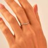 Basic curved ring in 925 sterling silver with thick gold plating