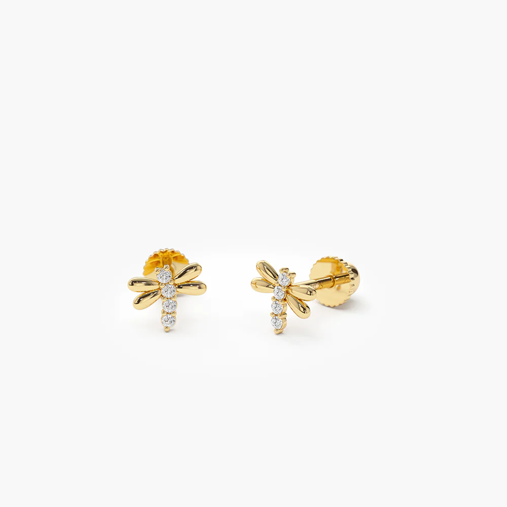 925 Silver Diamond Bee Helix Piercing