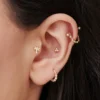 925 Silver Diamond Bee Helix Piercing - Image 2