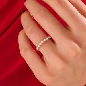 925 Silver Diamond Bold Solo Band Ring