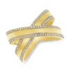925 Silver Diamond Border X-Ring - Image 3