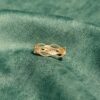 Gold-plated sterling silver ring with detailed Celtic knotwork