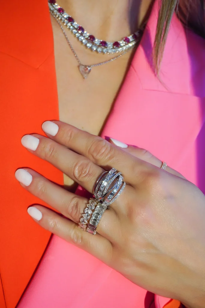 925 Silver Diamond Chunky Cocktail Ring