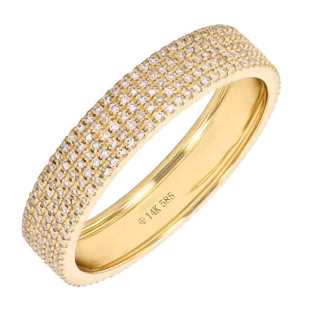 925 Silver Diamond Cigar Ring
