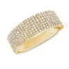 925 Silver Diamond Cigar Ring with wide cigar band silhouette