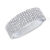 925 Silver Diamond Cigar Ring with premium CZ diamond pave setting