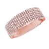 925 Silver Diamond Cigar Ring in sterling silver with thick gold plating