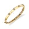 925 Silver Clam Shell Bangle with diamond-like sparkle