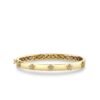 Clam shell design bangle with thick gold plating