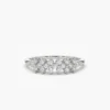 925 silver diamond cluster anniversary ring with gold plating