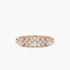 Diamond cluster anniversary ring with a clean elegant profile
