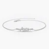 Bracelet with bright CZ cluster stones and refined styling