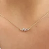 Diamond cluster necklace with a bold sparkling pendant design