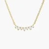 925 Silver Diamond Cluster Necklace with a bold stone cluster