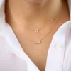 925 Silver Diamond Cluster Necklace featuring premium CZ diamond stones