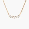 925 Silver Diamond Cluster Necklace in 925 sterling silver and thick gold plating