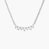 925 Silver Diamond Cluster Necklace with a diamond-like cluster setting