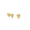 925 Silver Diamond Conch Shell Stud with coastal-inspired shell detail
