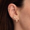 925 Silver Diamond Cowrie Shell Stud - Image 2