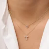 925 Silver Diamond Cross Necklace - Image 7