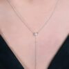 Pendant with premium CZ diamond stones and pave setting