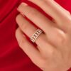 925 Silver Diamond Delicate Infinity Ring - Image 2